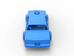Carro de corrida vintage, modelo antigo, escala 1 a 25 Modelo de Impressão 3D