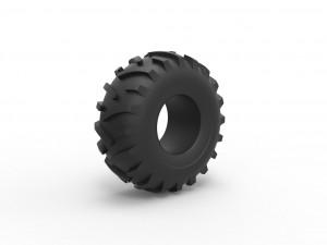 Offroad tire 122 Scale 1 to 25 Modello di stampa 3D