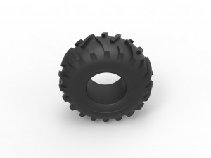 Offroad tire 122 Scale 1 to 25 Modello di stampa 3D