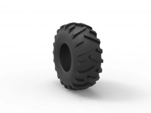 Offroad tire 122 Scale 1 to 25 3D Print Model