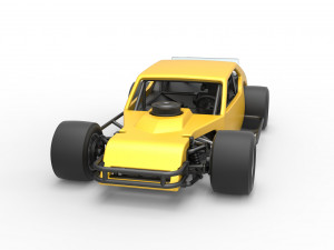 Vintage Asphalt Modified stock car V2 Scale 1 to 25 Modello di stampa 3D