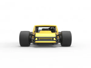 Stock car V2 modificado em asfalto vintage escala 1 a 25 Modelo de Impressão 3D