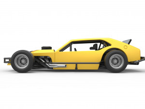 Vintage Asphalt Modified stock car V2 Scale 1 to 25 Modello di stampa 3D