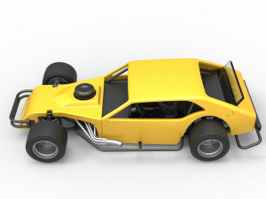 Vintage Asphalt Modified stock car V2 Scale 1 to 25 Modello di stampa 3D