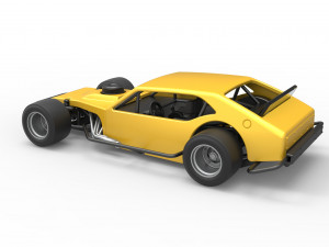 Vintage Asphalt Modified stock car V2 Scale 1 to 25 Modello di stampa 3D