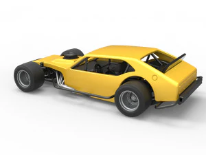 Stock car V2 modificado em asfalto vintage escala 1 a 25 Modelo de Impressão 3D