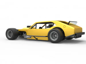 Stock car V2 modificado em asfalto vintage escala 1 a 25 Modelo de Impressão 3D