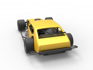 Vintage Asphalt Modified stock car V2 Scale 1 to 25 Modello di stampa 3D