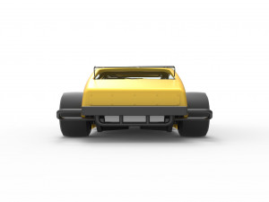 Vintage Asphalt Modified stock car V2 Scale 1 to 25 Modello di stampa 3D