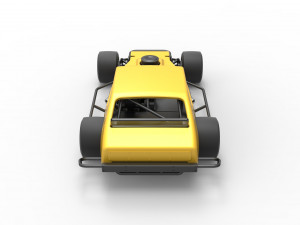 Vintage Asphalt Modified stock car V2 Scale 1 to 25 Modello di stampa 3D