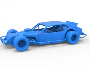 Stock car V2 modificado em asfalto vintage escala 1 a 25 Modelo de Impressão 3D