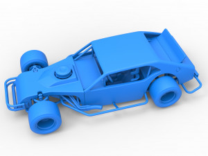 Vintage Asphalt Modified stock car V2 Scale 1 to 25 Modello di stampa 3D