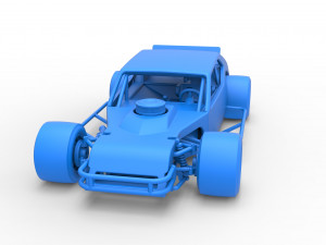 Vintage Asphalt Modified stock car V2 Scale 1 to 25 Modello di stampa 3D