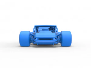 Stock car V2 modificado em asfalto vintage escala 1 a 25 Modelo de Impressão 3D