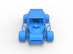 Vintage Asphalt Modified stock car V2 Scale 1 to 25 Modello di stampa 3D