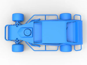 Stock car V2 modificado em asfalto vintage escala 1 a 25 Modelo de Impressão 3D