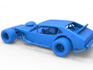 Stock car V2 modificado em asfalto vintage escala 1 a 25 Modelo de Impressão 3D