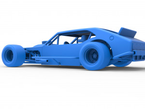 Vintage Asphalt Modified stock car V2 Scale 1 to 25 Modello di stampa 3D
