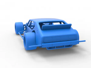 Stock car V2 modificado em asfalto vintage escala 1 a 25 Modelo de Impressão 3D