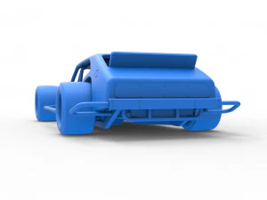 Stock car V2 modificado em asfalto vintage escala 1 a 25 Modelo de Impressão 3D