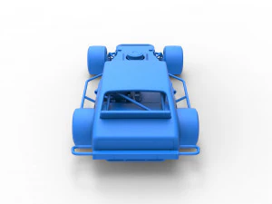 Stock car V2 modificado em asfalto vintage escala 1 a 25 Modelo de Impressão 3D