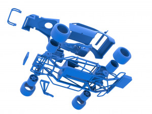 Vintage Asphalt Modified stock car V2 Scale 1 to 25 Modello di stampa 3D