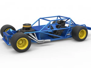 Vintage Asphalt Modified stock car Base Scale 1 to 25 3D Print Model