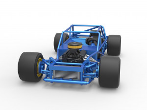 Vintage Asphalt Modified stock car Base Scale 1 to 25 3D Baskı Modeli