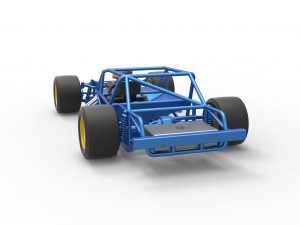 Vintage Asphalt Modified stock car Base Scale 1 to 25 3D Baskı Modeli
