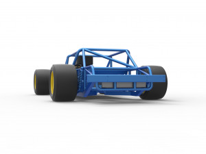 Vintage Asphalt Modified stock car Base Scale 1 to 25 3D Baskı Modeli