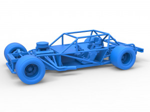 Vintage Asphalt Modified stock car Base Scale 1 to 25 3D Baskı Modeli