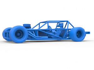 Vintage Asphalt Modified stock car Base Scale 1 to 25 3D Baskı Modeli