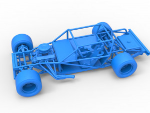 Vintage Asphalt Modified stock car Base Scale 1 to 25 3D Baskı Modeli