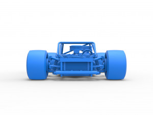 Vintage Asphalt Modified stock car Base Scale 1 to 25 3D Baskı Modeli