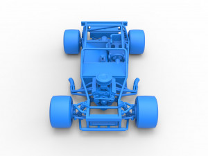Vintage Asphalt Modified stock car Base Scale 1 to 25 3D Baskı Modeli