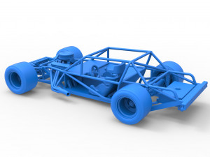 Vintage Asphalt Modified stock car Base Scale 1 to 25 3D Baskı Modeli
