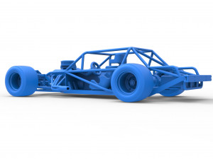 Vintage Asphalt Modified stock car Base Scale 1 to 25 3D Baskı Modeli