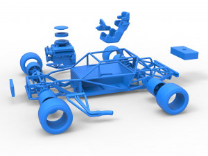 Vintage Asphalt Modified stock car Base Scale 1 to 25 3D Baskı Modeli
