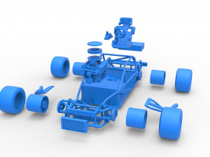 Vintage Asphalt Modified stock car Base Scale 1 to 25 3D Baskı Modeli