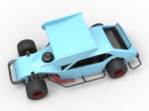 Vintage Asphalt Modified stock car V2 with wing Scale 1 to 25 Modello di stampa 3D