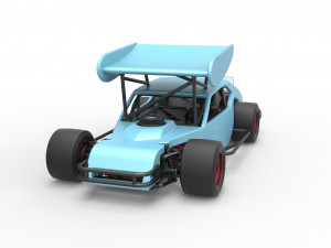 Vintage Asphalt Modified stock car V2 with wing Scale 1 to 25 Modello di stampa 3D