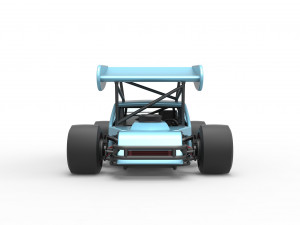 Vintage Asphalt Modified stock car V2 with wing Scale 1 to 25 Modello di stampa 3D
