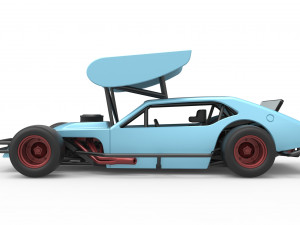 Vintage Asphalt Modified stock car V2 with wing Scale 1 to 25 Modello di stampa 3D
