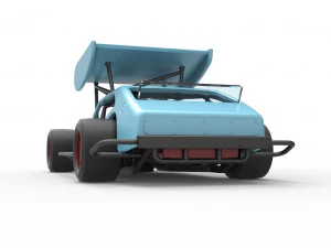 Vintage Asphalt Modified stock car V2 with wing Scale 1 to 25 3D Print Model