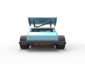 Vintage Asphalt Modified stock car V2 with wing Scale 1 to 25 Modello di stampa 3D