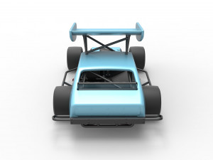 Vintage Asphalt Modified stock car V2 with wing Scale 1 to 25 Modello di stampa 3D