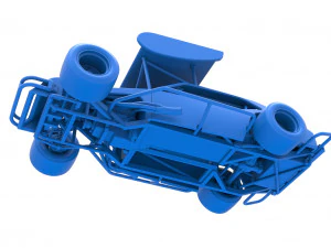 Vintage Asphalt Modified stock car V2 with wing Scale 1 to 25 3D Print Model