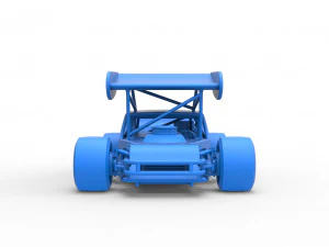 Vintage Asphalt Modified stock car V2 with wing Scale 1 to 25 3D Print Model