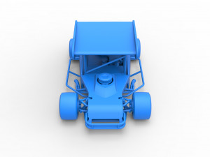 Vintage Asphalt Modified stock car V2 with wing Scale 1 to 25 Modello di stampa 3D