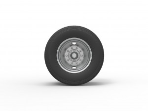 2 Hole double wheel of trailer Scale 1 to 25 3D Print Model